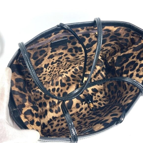 DOLCE&GABBANA Tassel fringe logo Leopard print Shoulder Bag Tote Bag - Picture 7 of 8